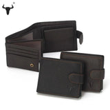 Men's RFID Leather Wallet Large Capacity Mony Bag