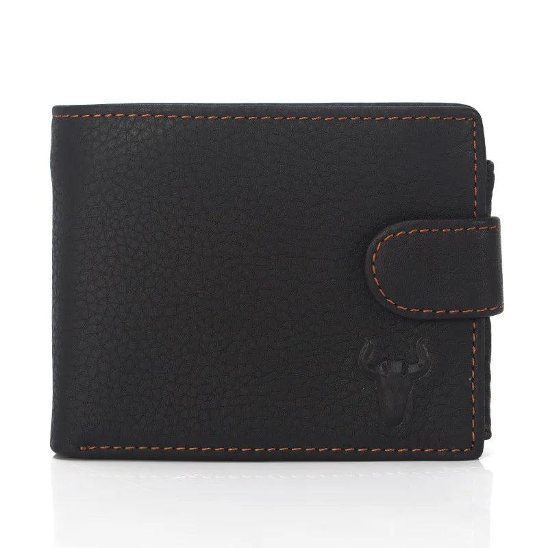 Men's RFID Leather Wallet Large Capacity Mony Bag