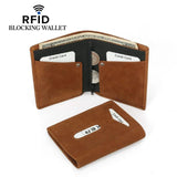 Casual Short Bifold Men Wallet with Coin Pocket