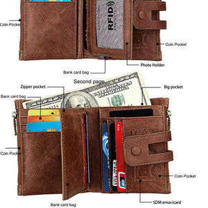 Men's Anti-theft RFID Leather Wallet
