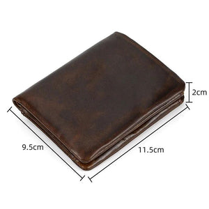 Oil Leather Wallet Coin Bag Multi-card Holder