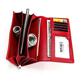 RFID Leather Lady's Wallet Long Hand Bag