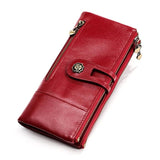 RFID Anti Theft Leather Lady Purse Pocket Bag