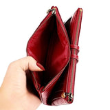 RFID Anti Theft Leather Lady Purse Pocket Bag