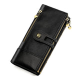RFID Anti Theft Leather Lady Purse Pocket Bag