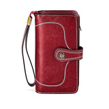 RFID Leather Handbag Large Capacity Long Lady's Purse