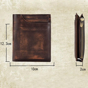Men's Cowhide Wallet - Vegetable Tanned Leather