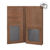 Men's Crazy Horse Leather Long RFID Wallet Anti theft US Dollar Clip