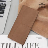 Men's Crazy Horse Leather Long RFID Wallet Anti theft US Dollar Clip