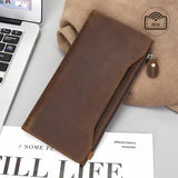 Men's Crazy Horse Leather Wallet with RFID Shield
