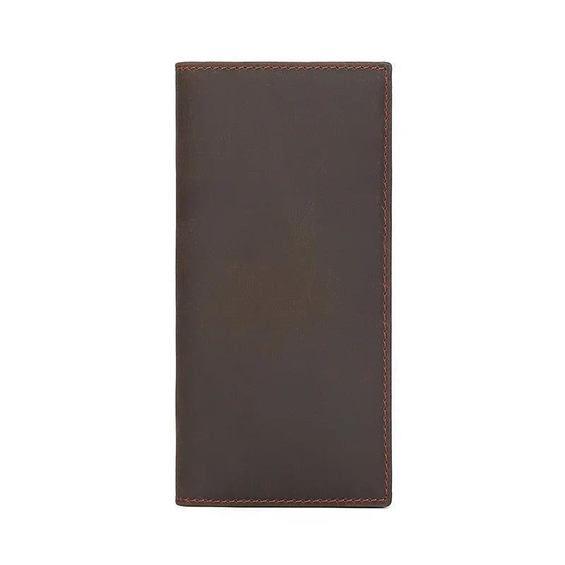 Leather Men's Wallet Crazy Horse Long slot Dollar Wallet
