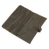 Men's Crazy Horse Leather Long Wallet Cowhide Wallet