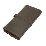 Men's Crazy Horse Leather Long Wallet Cowhide Wallet