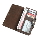 Crazy Horse Leather Wallet Men's Long Clutch Bag 8032R