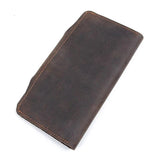 Crazy Horse Leather Wallet Men's Long Clutch Bag 8032R