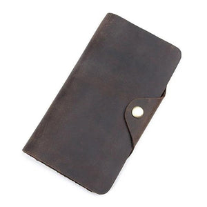 Crazy Horse Leather Wallet Men's Long Clutch Bag 8032R