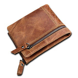 Anti-theft RFID Men's Wallet Crazy Horse Leather