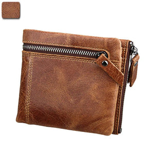 Anti-theft RFID Men's Wallet Crazy Horse Leather