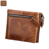 Anti-theft RFID Men's Wallet Crazy Horse Leather