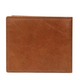 Men Short Bifold Leather Wallet with Coin Pocket