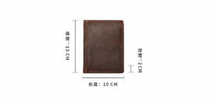Men's Short Bifold Wallet with Coin Pocket