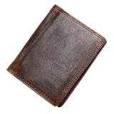 Men's Short Bifold Wallet with Coin Pocket