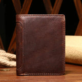 Men's Short Bifold Wallet with Coin Pocket