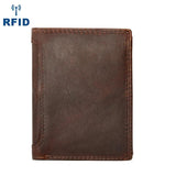 Men's Short Bifold Wallet with Coin Pocket