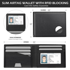 Men's Cowhide Bifold Wallet Short Large Capacity