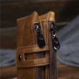 Men Wallet Cow Leather Large Capacity Short Men Purse