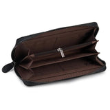 Sheepskin Long Wallet Clutch Bag Men's Women's Large Capacity