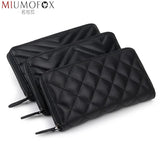 Sheepskin Long Wallet Clutch Bag Men's Women's Large Capacity