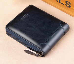 Classic Men's Leather Wallet with RFID Blocking