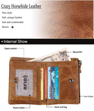 RFID Leather Short Wallet Men Purse in Pocket Men Wallet