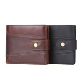 Oil Wax Leather Men Wallet Top Layer Cowhide Large Capacity Wallet