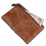 Men's Crazy Horse Skin Anti-Theft Wallet Short Wallet