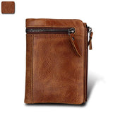 Men's Crazy Horse Skin Anti-Theft Wallet Short Wallet