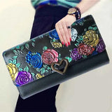 Embossed Hand Painted Clutch Bag Cross-body Envelope Bag