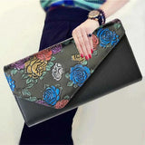 Embossed Hand Painted Clutch Bag Cross-body Envelope Bag