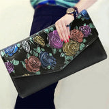 Embossed Hand Painted Clutch Bag Cross-body Envelope Bag