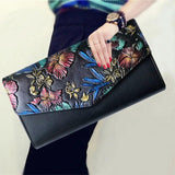 Embossed Hand Painted Clutch Bag Cross-body Envelope Bag