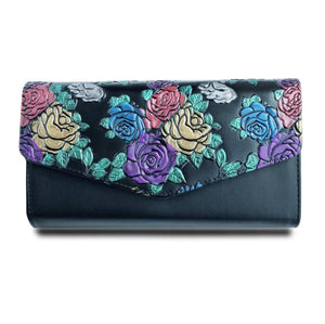 Embossed Hand Painted Clutch Bag Cross-body Envelope Bag