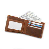 VE3033 Men's Leather Wallet Engraved, Birthday Anniversary Gift