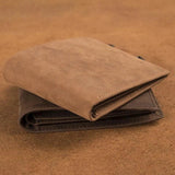 VE3033 Men's Leather Wallet Engraved, Birthday Anniversary Gift