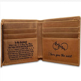 VE3033 Men's Leather Wallet Engraved, Birthday Anniversary Gift