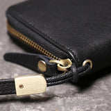 Oil Leather Long Wallet Clutch Bag Coin Purse Mobile Phone Bag