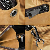 Men's Long Wallet Cow Leather Clutch Bag Functional Handbag