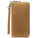 Men's Long Wallet Cow Leather Clutch Bag Functional Handbag