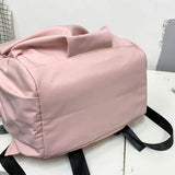 Preppy Style Nylon Backpack Large Capacity Waterproof Travel Rucksack