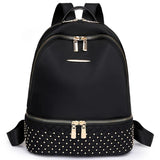 Retro Women Backpack Rivet Anti Theft Pocket Shoulder Bag